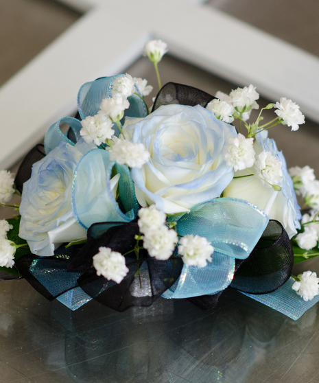 Blue Bells Corsage