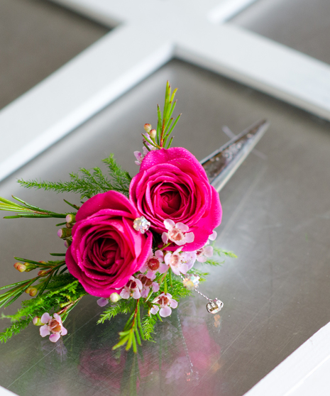 Fuchsia Frenzy Boutonniere
