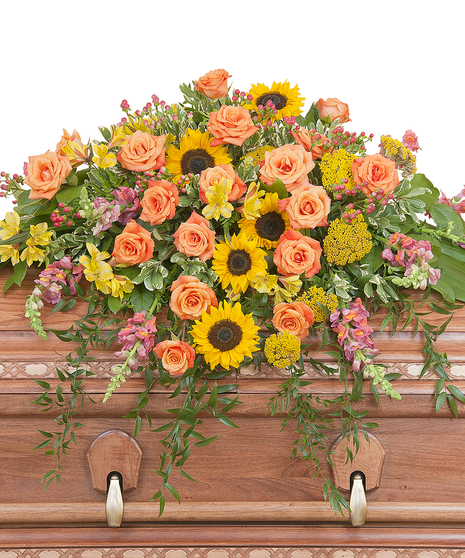 HEAVEN'S SUNSET CASKET SPRAY