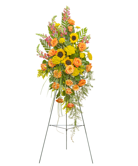 HEAVEN'S SUNSET STANDING SPRAY WITH EASEL