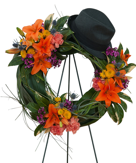 REMEMBERING THE GOOD TIMES WREATH WITH EASEL