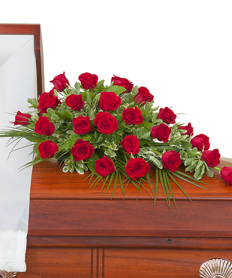 SIMPLY ROSES STANDARD CASKET SPRAY