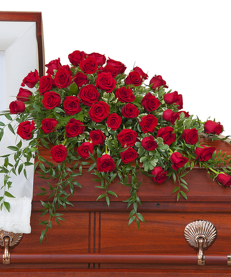 SIMPLY ROSES SUPREME CASKET SPRAY