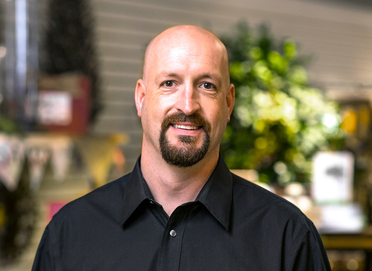 JD Shotwell, our current owner, just inside the front door of our Fargo showroom